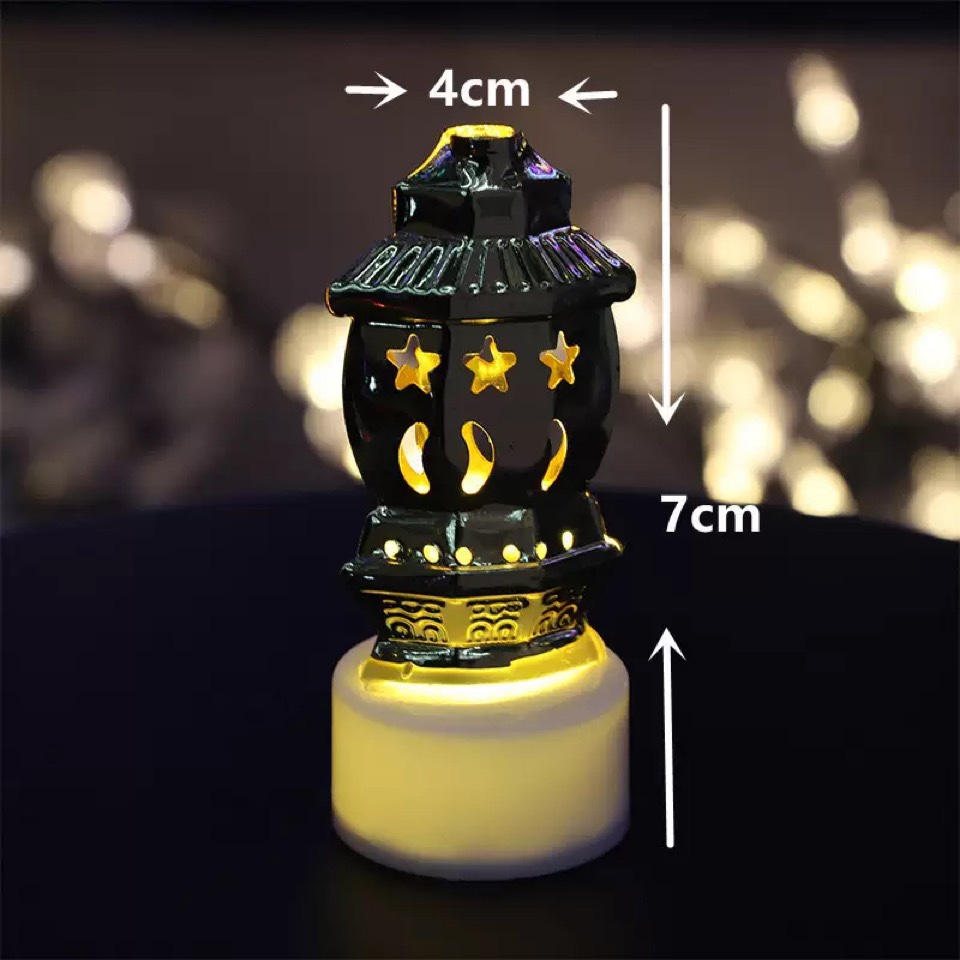 Christmas retro small electronic candle LED oil light Moon lighthouse creative decoration gift national wind decorative lighthouse