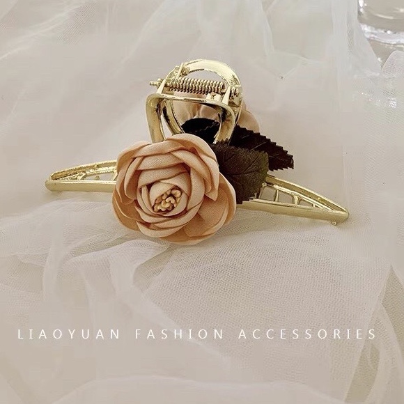 Internet hit rose alloy large clip
