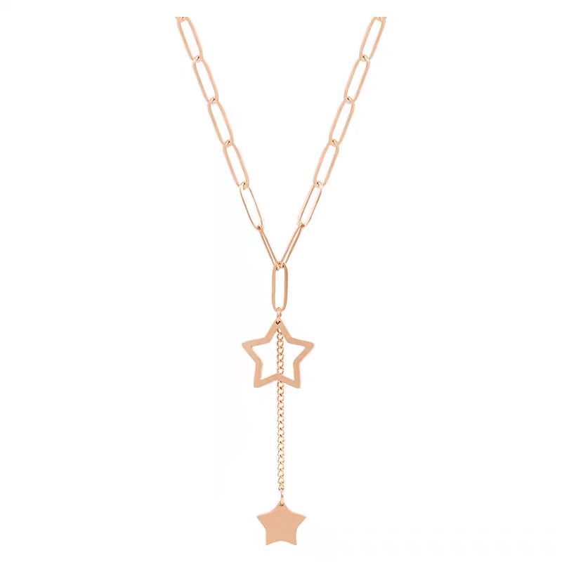 气质吊坠钛钢项链女轻奢小众锁骨链个性饰品