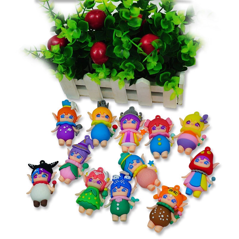 分享一个商品 毕奇精灵公仔钥匙扣卡通动漫儿童女孩PVC公仔盲盒玩偶书包挂件，