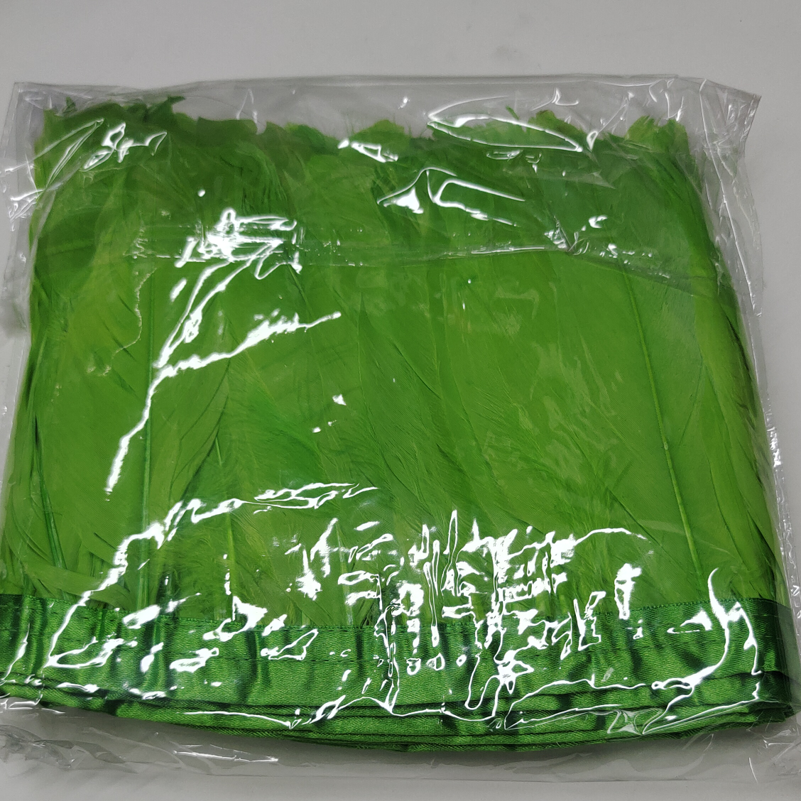 Large feather bag green