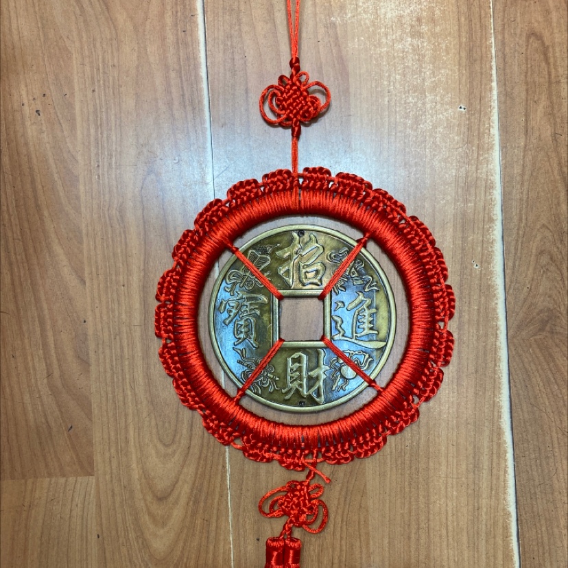 China knot art medium lace alloy large character Jin Bao copper plate