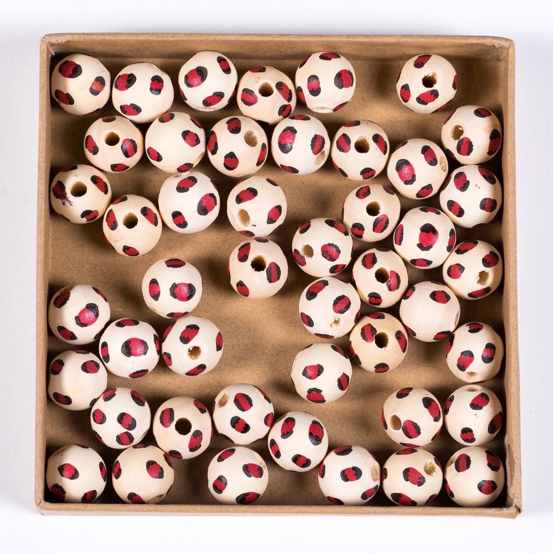 16mm holwood printed leopard print bead earrings and bracelet accessory Specification image