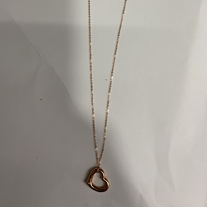 18K gold diamond big heart small fresh all fashion trend necklace
