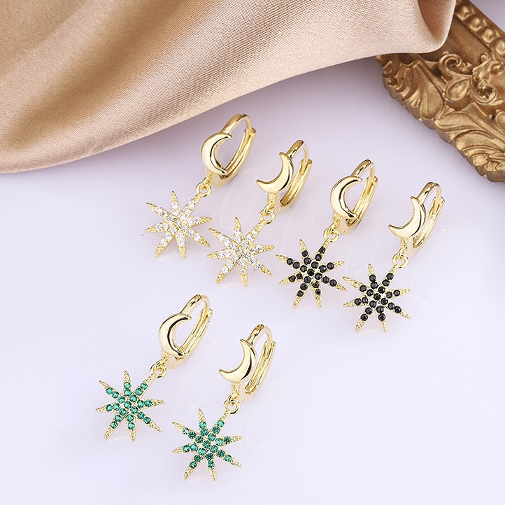 Earrings 2021 new fashion temperament cross-border European and American high sense design eight mang star network red with the same ear buckle