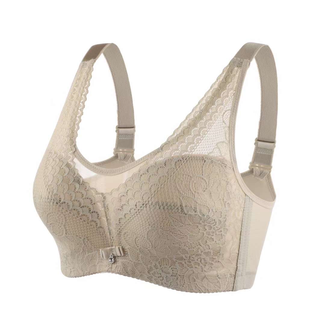Ultra-thin bra without underwire sandwich Ultra-thin wide-shoulder adjustable bra detail image 2