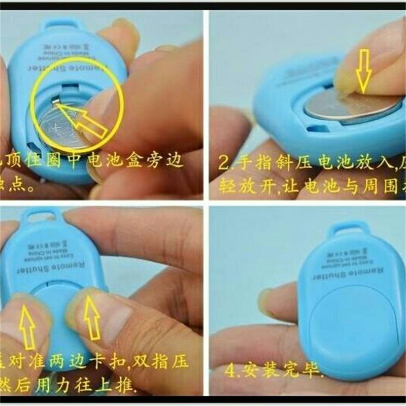 Bluetooth selfie stick remote control, universal wireless door opening photo-taking tool for mobile phones, selfie stick companion Application Scenario