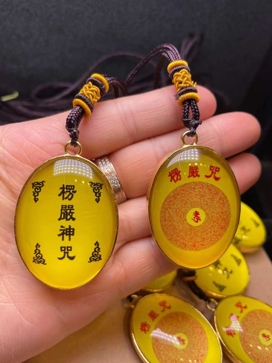 新款琉璃圆满楞严咒 经文挂饰 国风元素项链详情图4