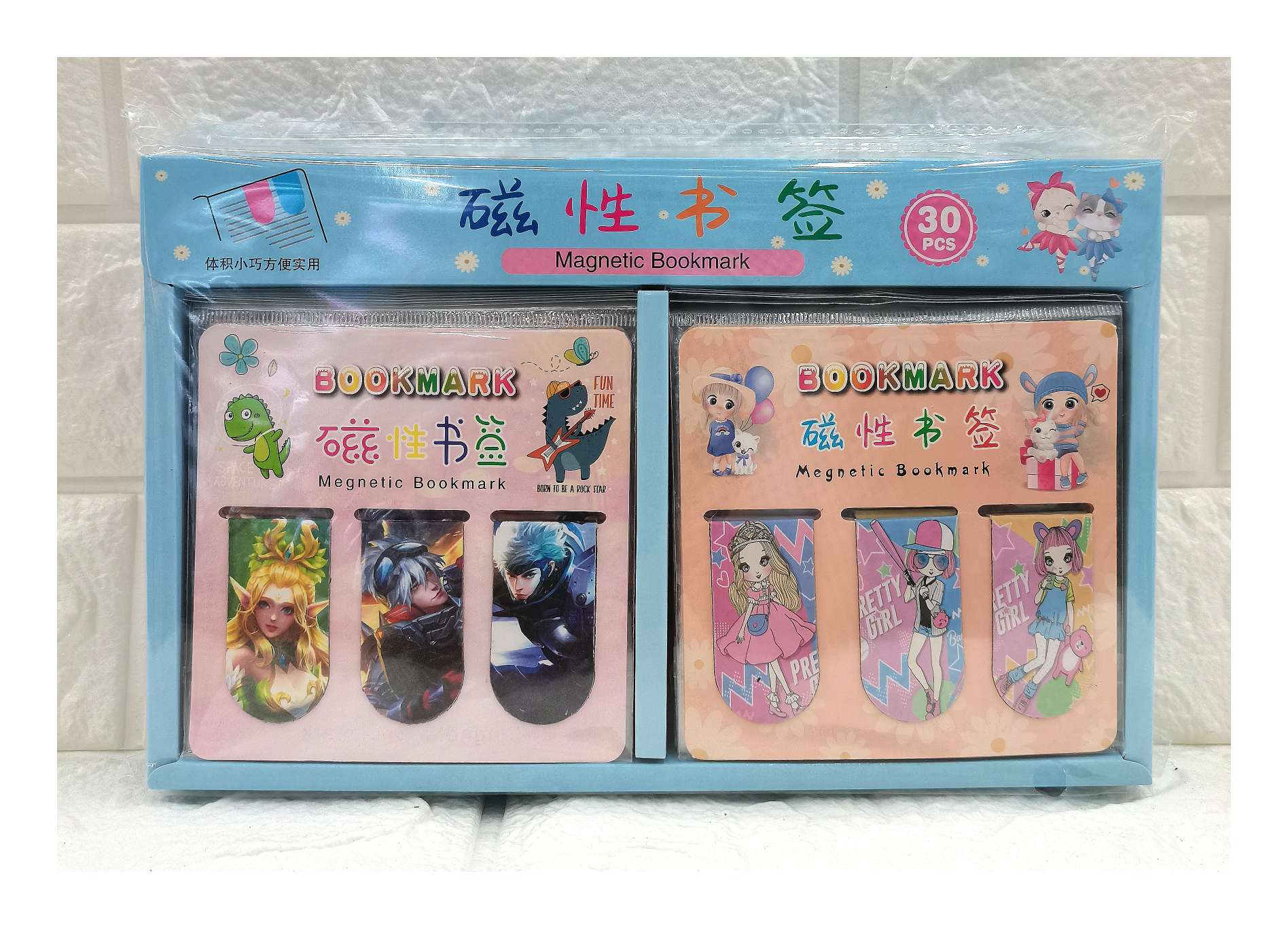 小雪纸品办公文化学生学习文具书签 卡通动漫可爱流行磁性书签详情图1
