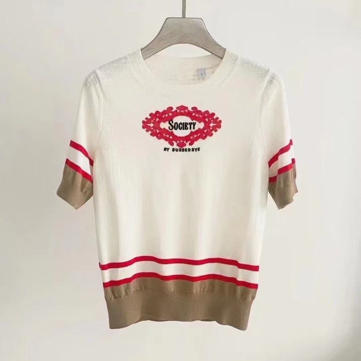 Sweater white with red