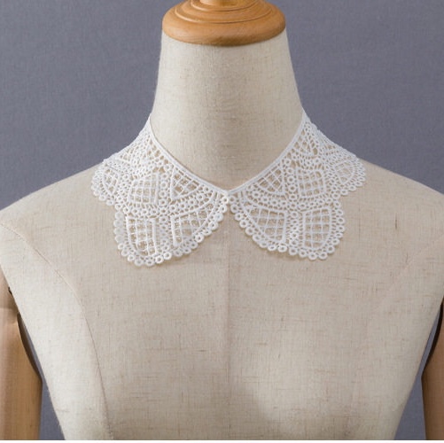 Korean version of the new vintage fake collar clothing accessories Soft gem lace collar 15