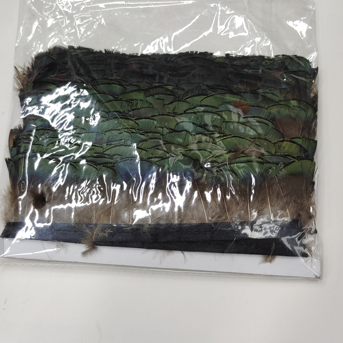 Feather green cloth bag