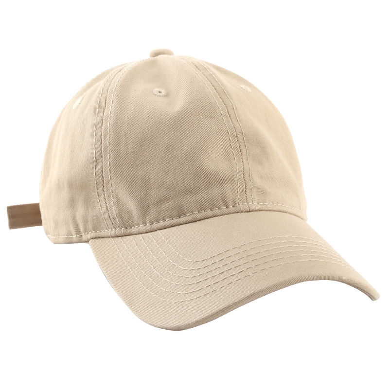 High-quality classic glossy baseball caps, men's and women's trendy ins brand, beige, Japanese khaki, versatile for spring and summer detail image 4