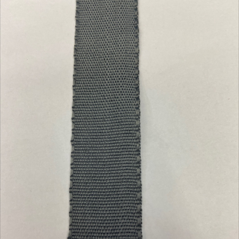 2.5cm polyester overlock grey ribbon 6#