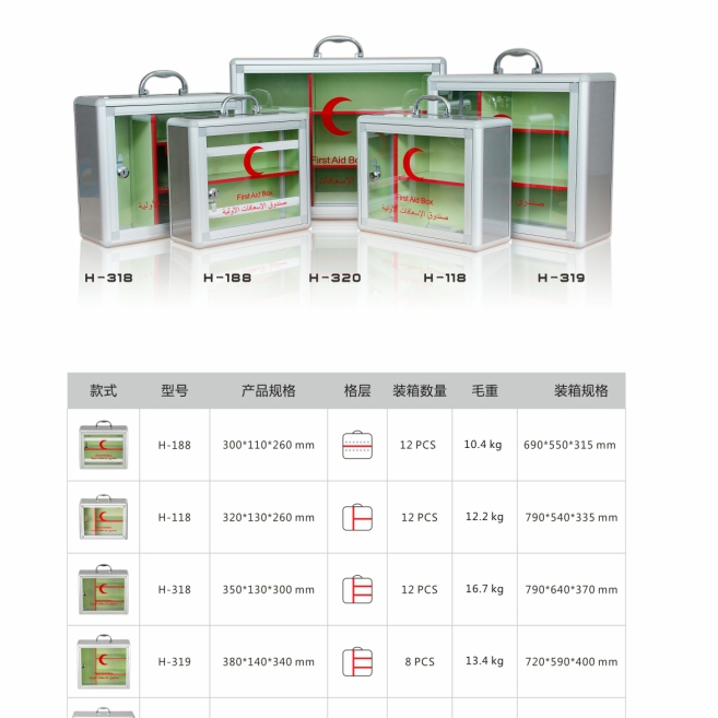 188特小号两格药箱