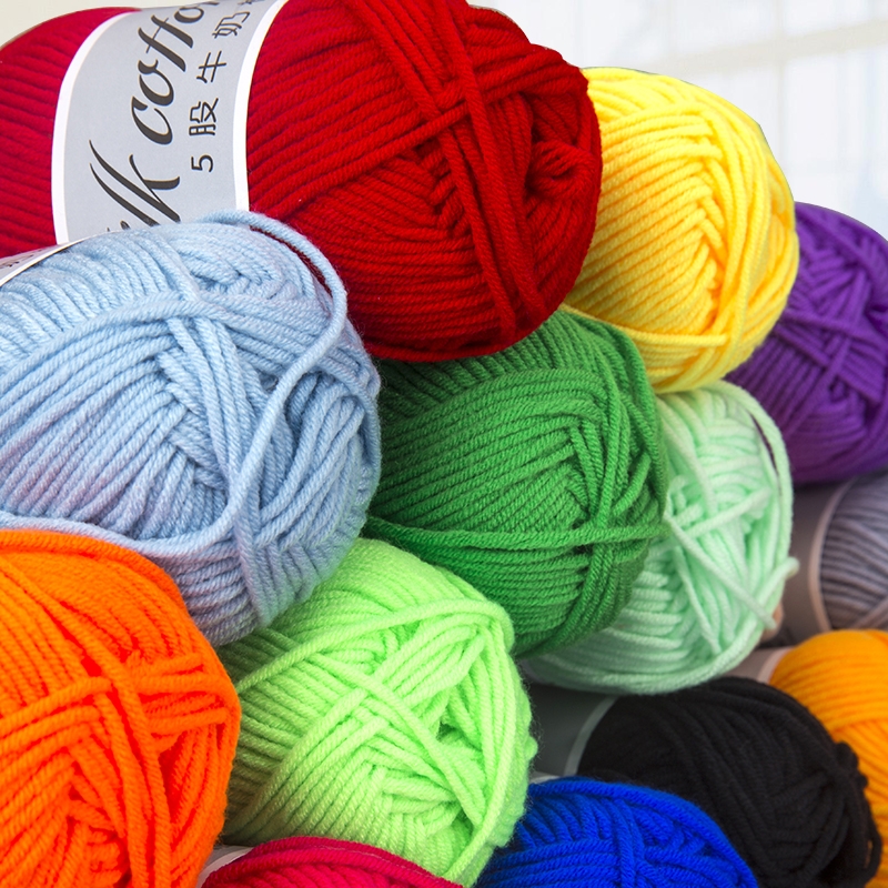 Acrylic wool medium thick thread hook slippers wool cushion baby hat wool hook shoes acrylic wool 5