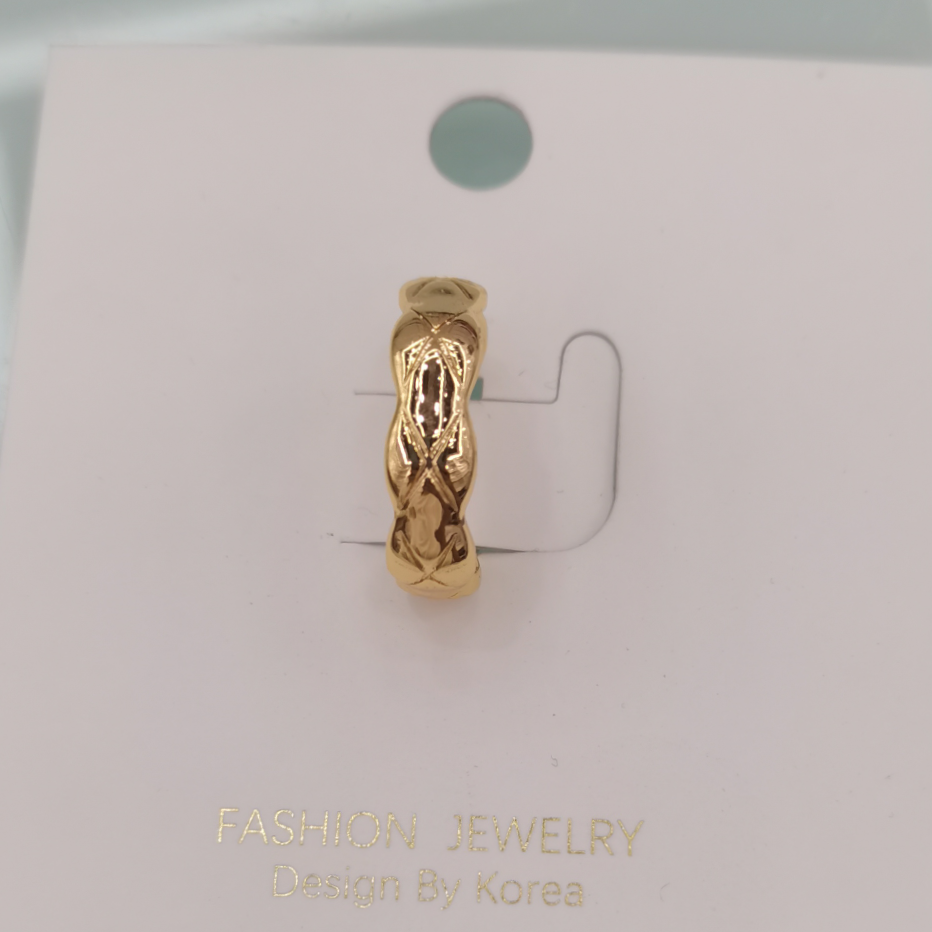 Gold ring for women, adjustable