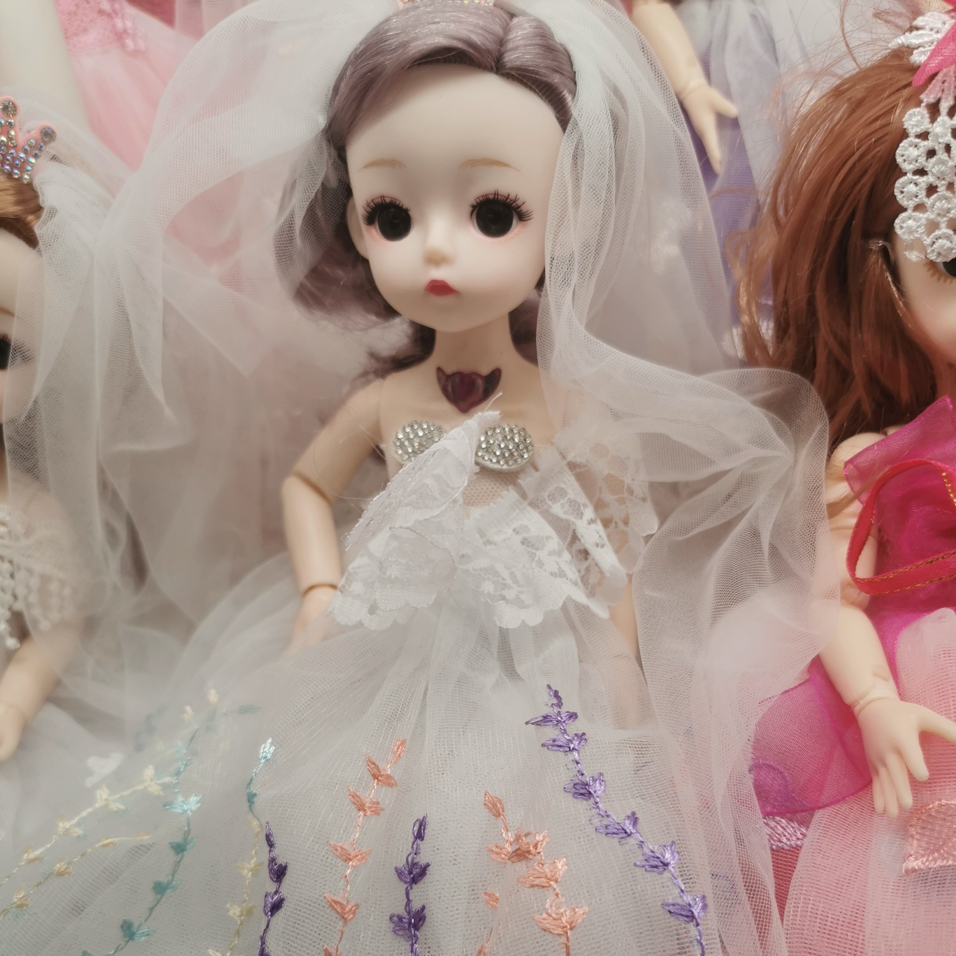 洋娃娃穿婚纱会说话书包挂件女童公主玩具外贸跨境换装依甜芭比过家家洋娃娃挂件批发芭比公主1图