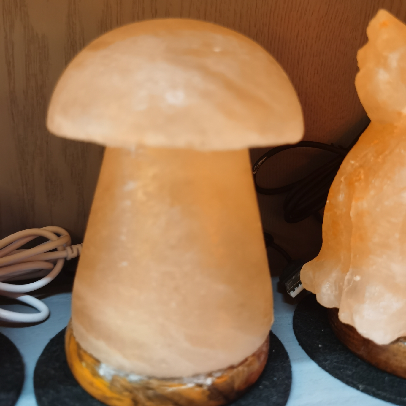厂家批发，水晶盐灯，喜马拉雅盐灯usb蘑菇形详情图1