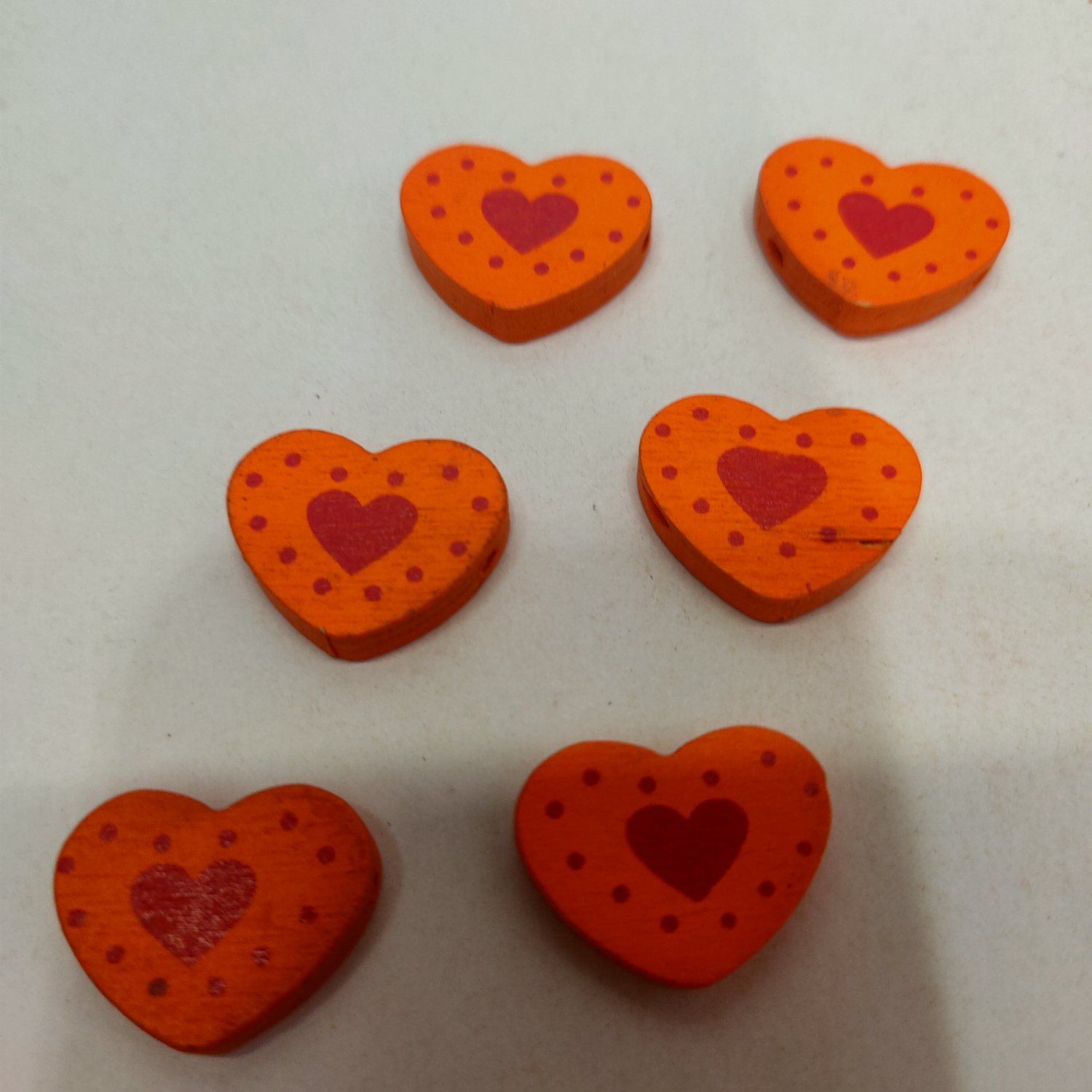 Manufacturers direct sales of wooden accessories peach heart love orange thumbnail