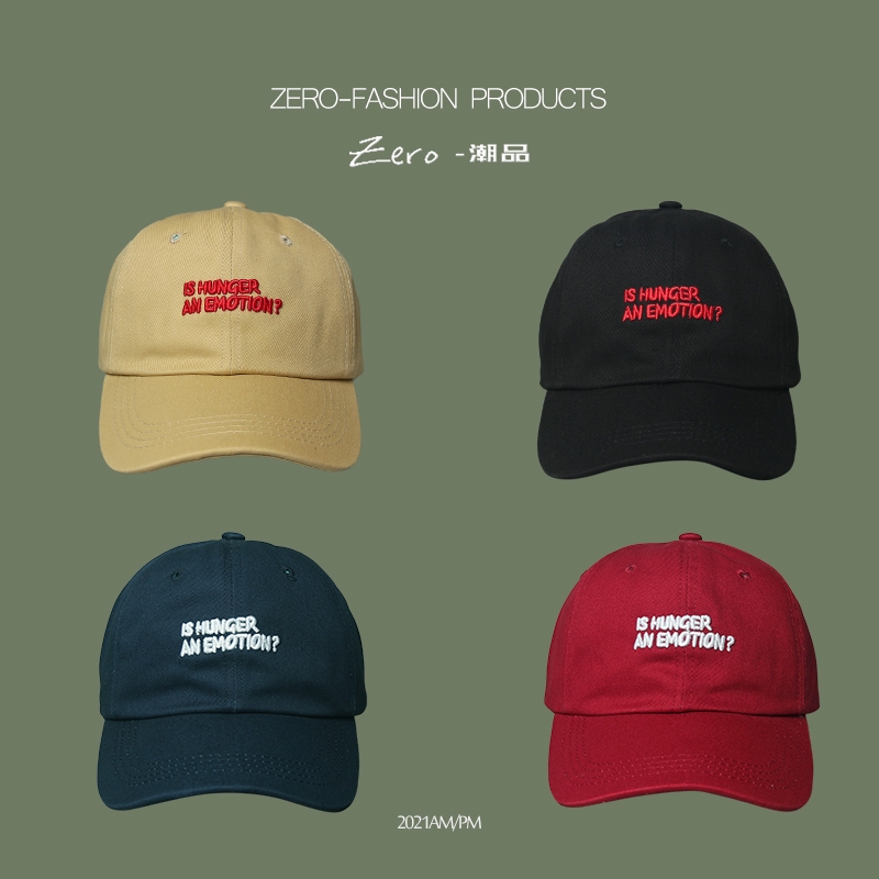 Korean-style pure cotton letter baseball cap for uncle, male and female student couple, curved brim sports cap, Korean-style versatile baseball cap details Picture