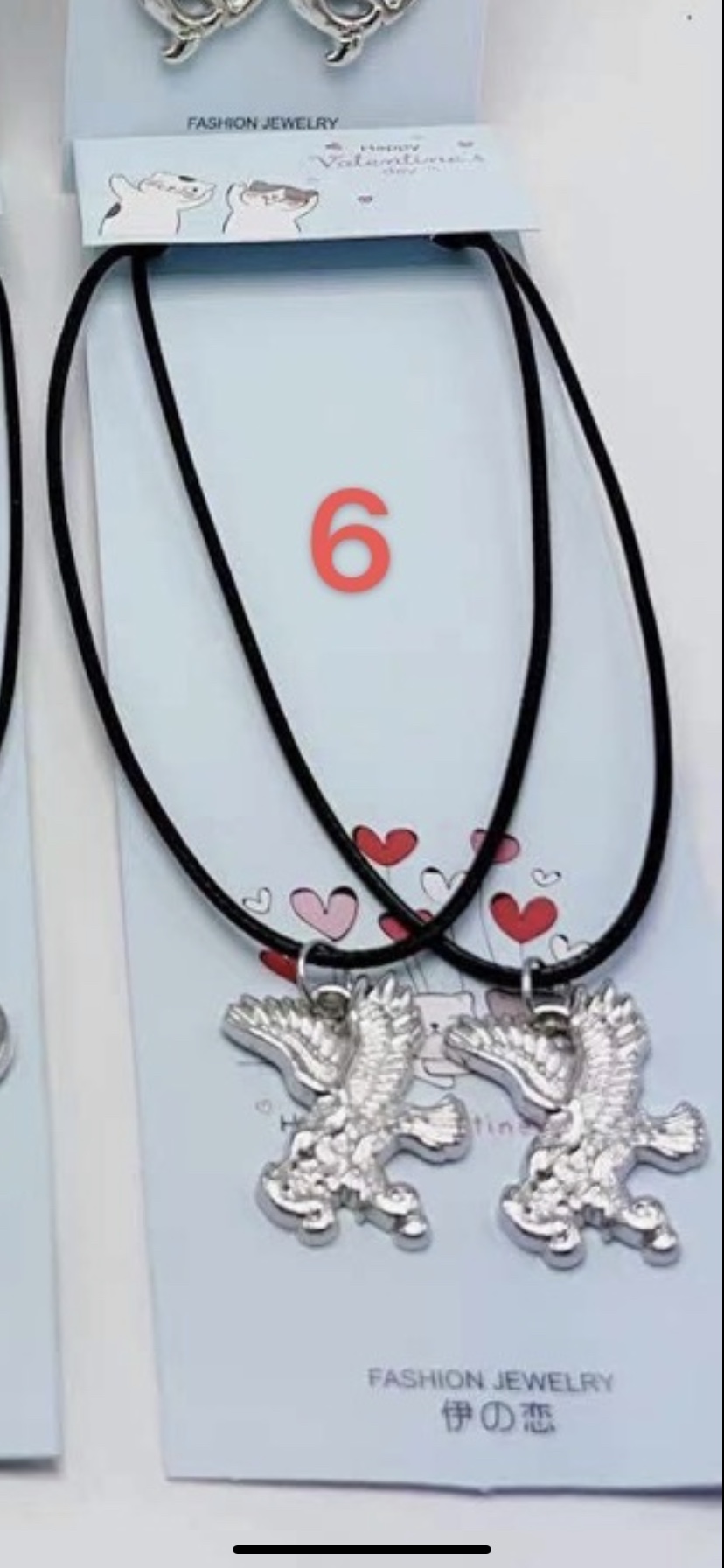 Black Korean wax thread couple eagle necklace exclusively available at the two-yuan store details Picture