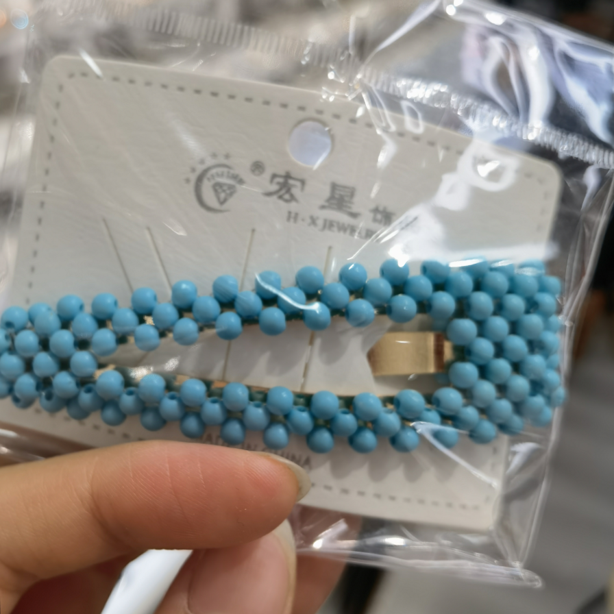 闪钻一字夹发夹欧美走秀时尚百搭满钻刘海夹网红头饰边夹发饰女抓夹爪子1167