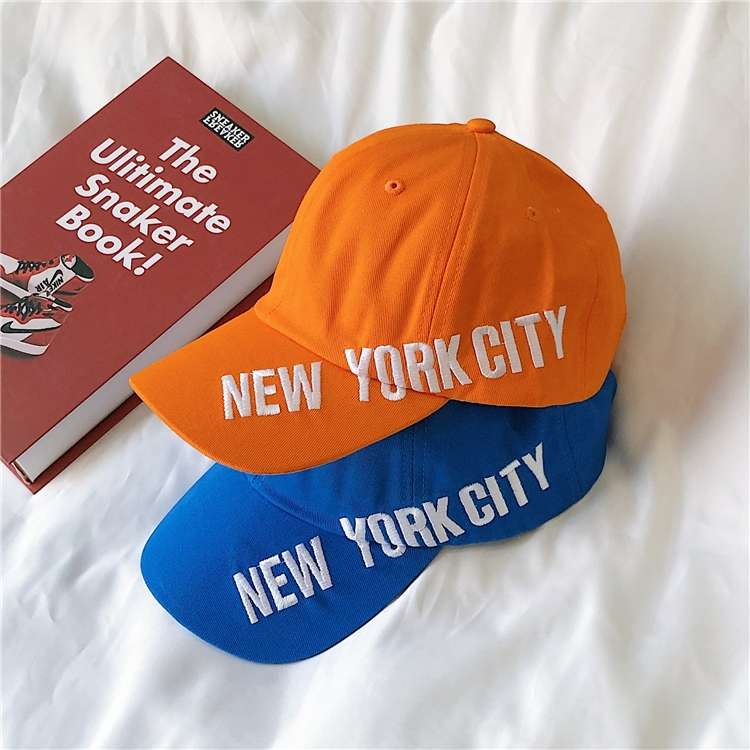 Men's caps, baseball caps, fisherman caps, Korean style, trendy and versatile, hip-hop autumn and winter washed, baseball caps, women's embroidered letters details Picture