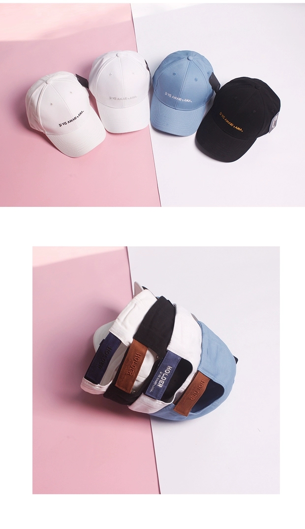 Korean version of "uncle" pure cotton letter baseball cap, male and female student couple curved brim sports cap, Korean version of versatile baseball cap, sun hat detail image 3