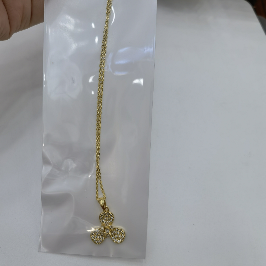 梦之涵饰品时尚爆款网络欧美出口铜镶镐 精美时尚项链37180720522233795