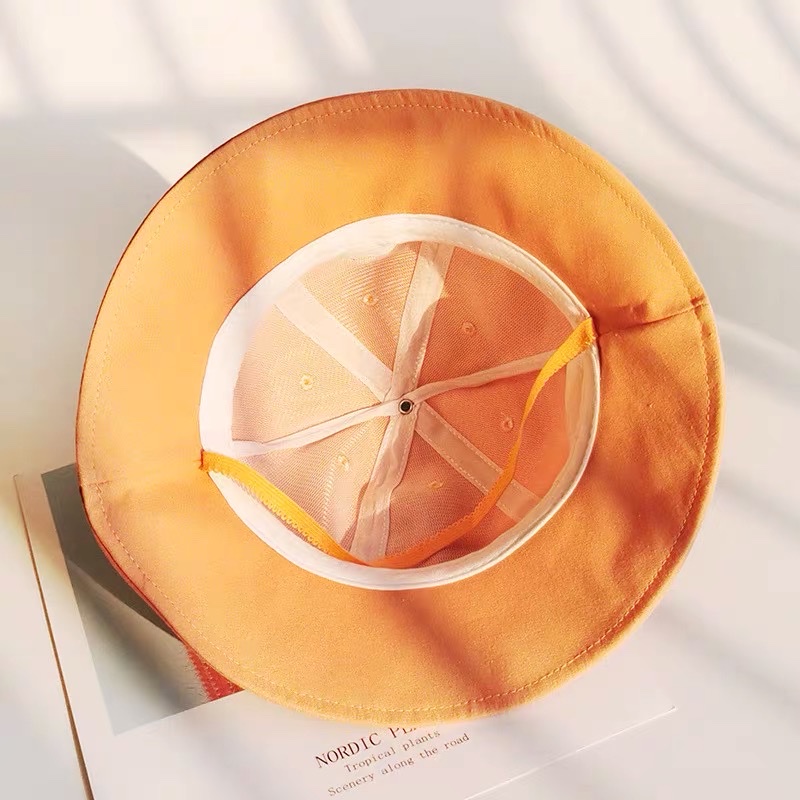 宝宝遮阳帽夏季盆帽爱心婴儿渔夫帽子字母刺绣可爱儿童女宝防晒帽详情图4