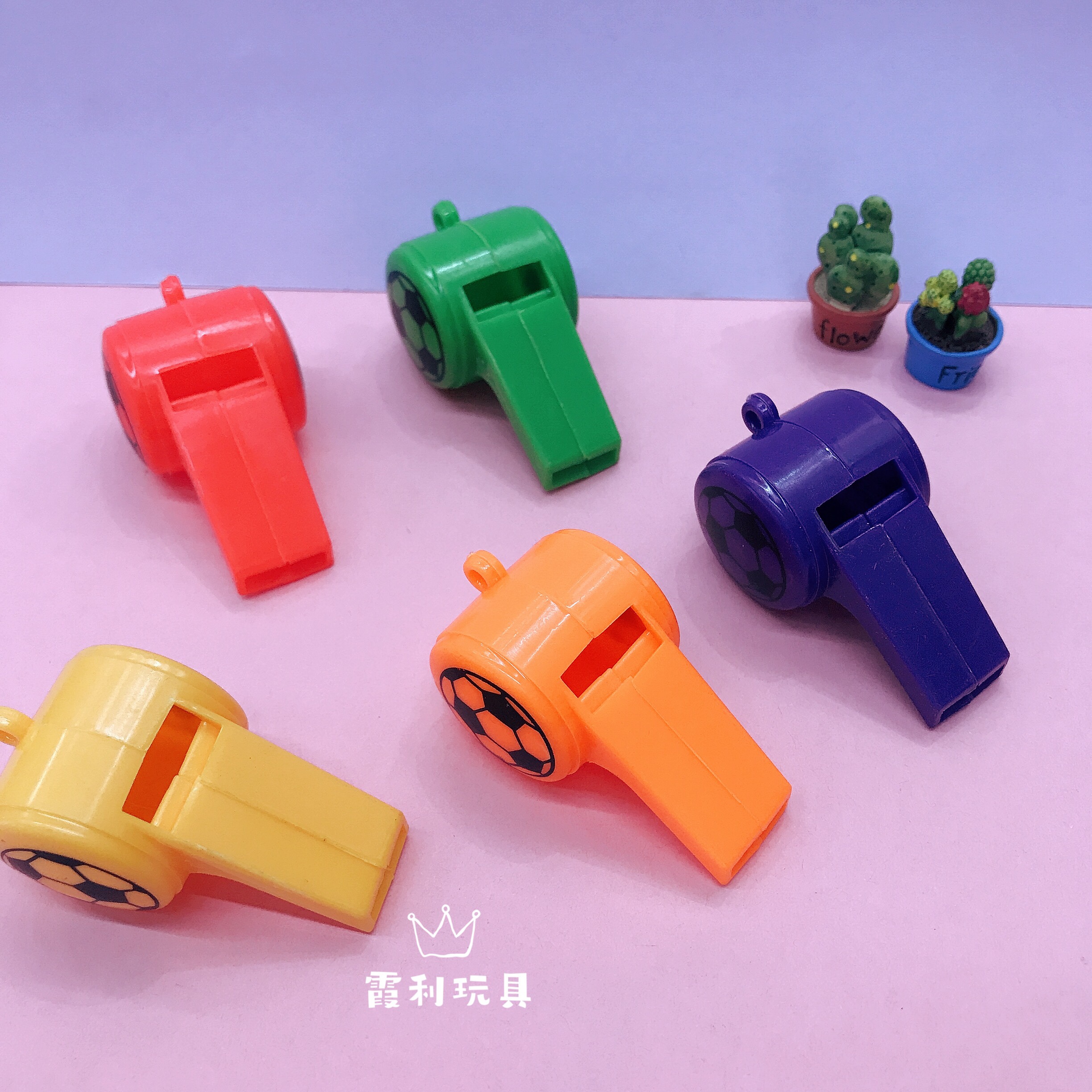Football whistle children's plastic toy giveaways to cheer up the party detail image 4