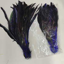 Feather chicken tail royal blue