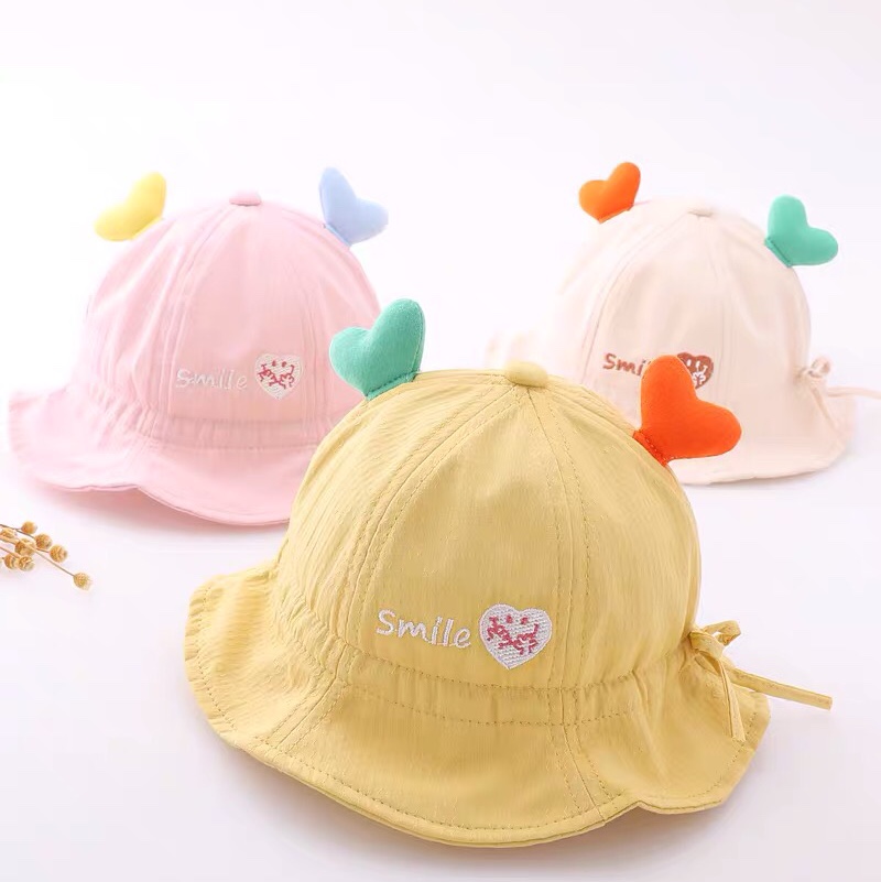 婴儿帽子夏季薄款遮阳帽3-24个月纯棉可调节春秋男童女宝宝渔夫帽