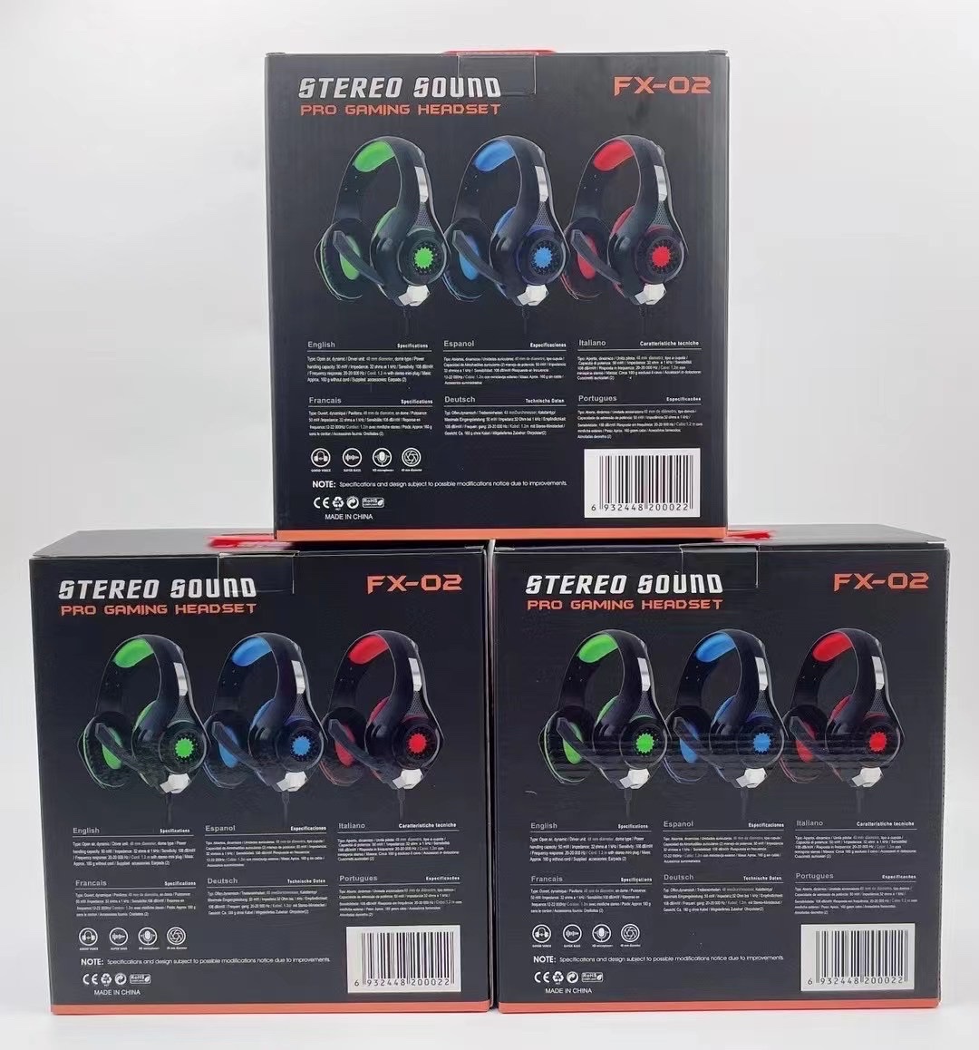 FX-02 gaming headset for PS4 gaming headset Specification image