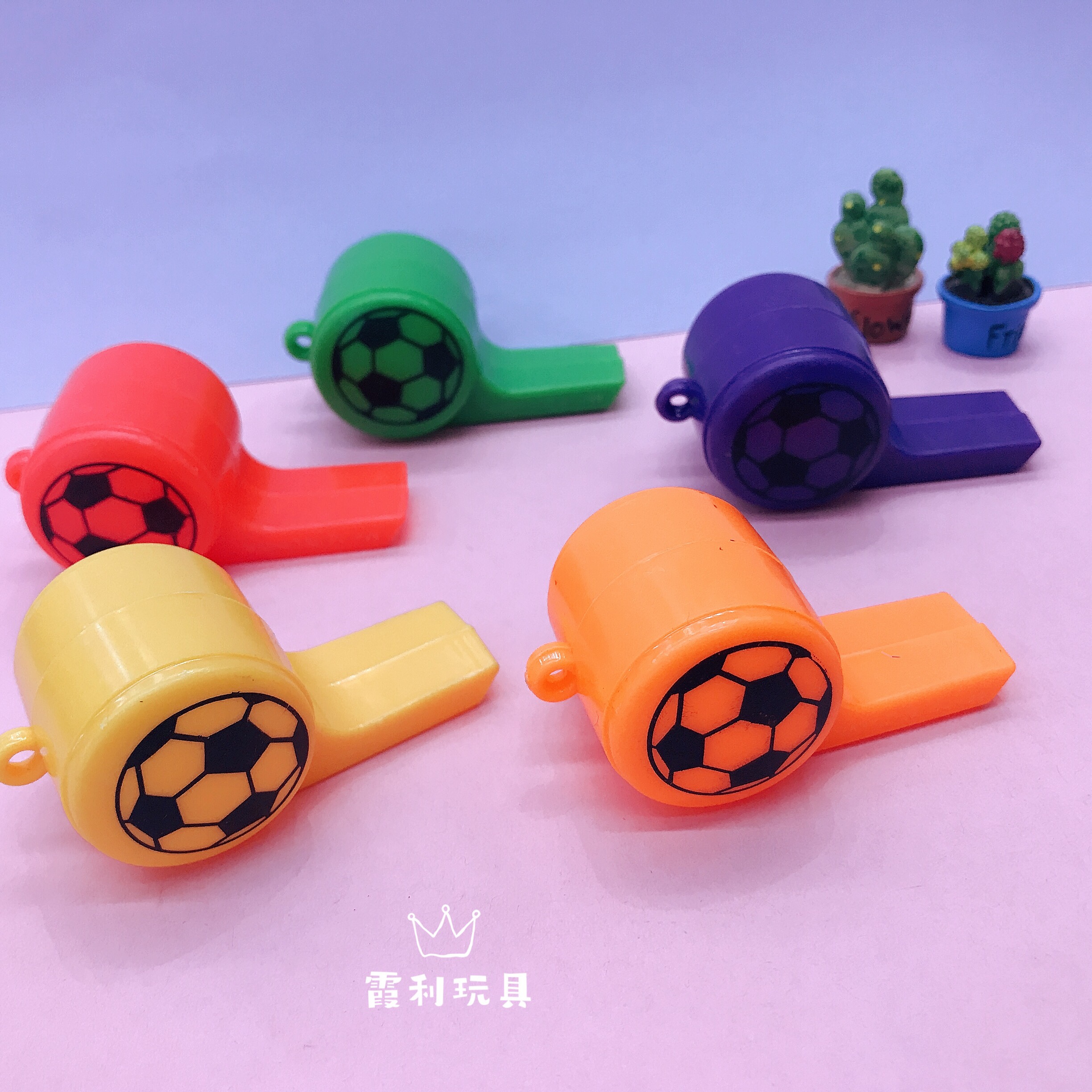 Football whistle children's plastic toy giveaways to cheer up the party Specification image