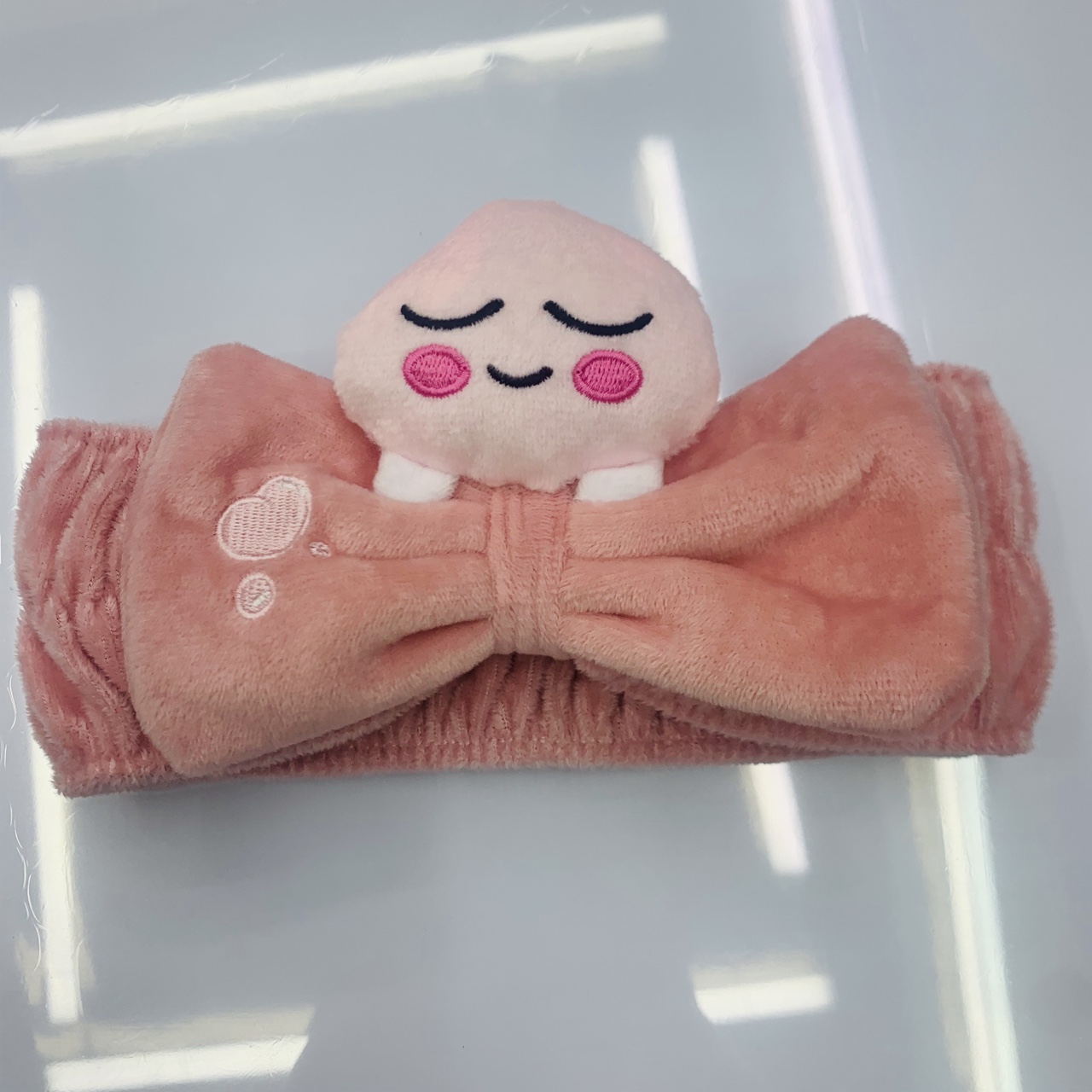 Facial hair tie tie peach Korean pink