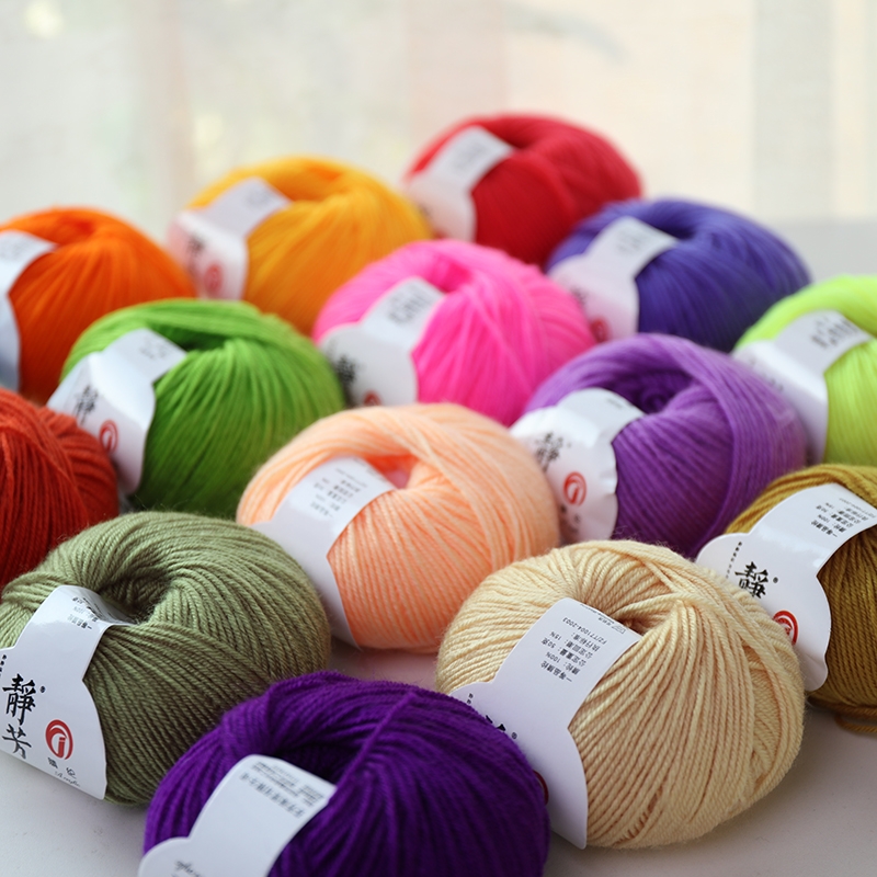 Acrylic yarn medium thick thread hook slippers cotton shoes scarf hook sweater hand-woven acrylic yarn ball of wool shoes 4