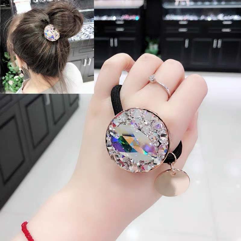 Emilia's new trendy large crystal hair band, Korean version hair accessory, imported Austrian crystal full diamond leather band headband, free shipping 012