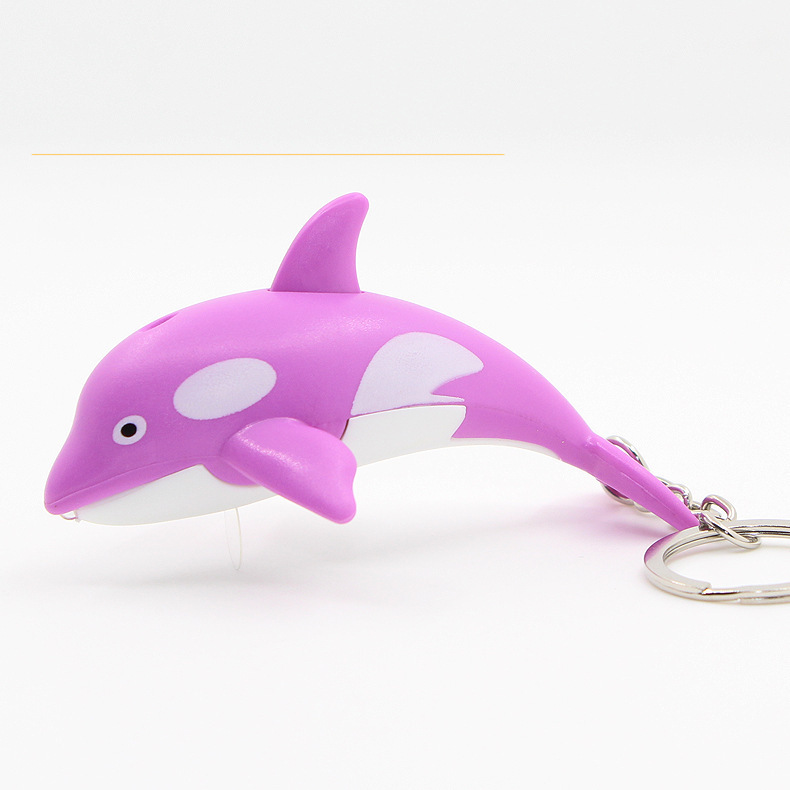 二号虎鲸钥匙扣  带声音带灯迷你小手电