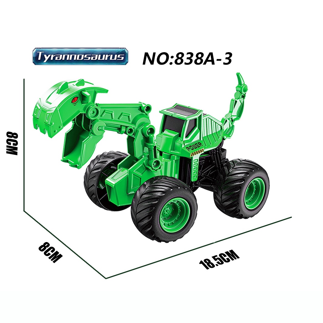 Colored box dinosaur engineering excavation inertial vehicle