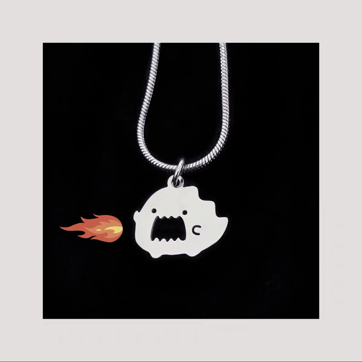 The fire-breathing monster necklace