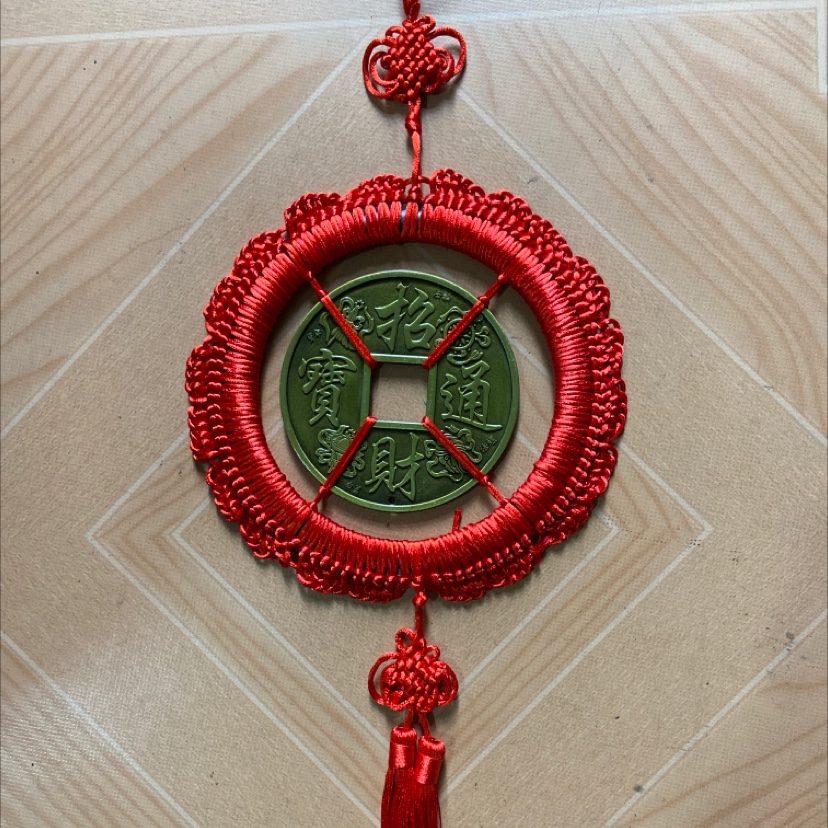 China knot art small lace alloy large character into treasure copper plate