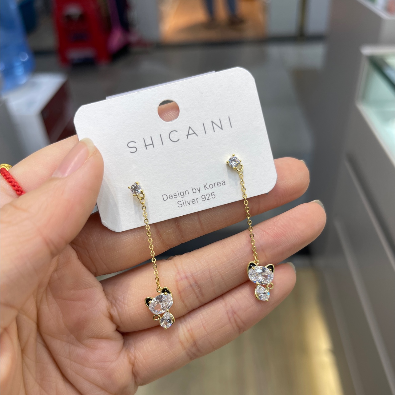 Tassel kitten earrings