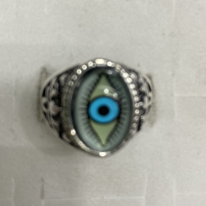 Electric antique Silver 13x18 Oval Devil's Eye antique fashion Men's ring 3⃣️