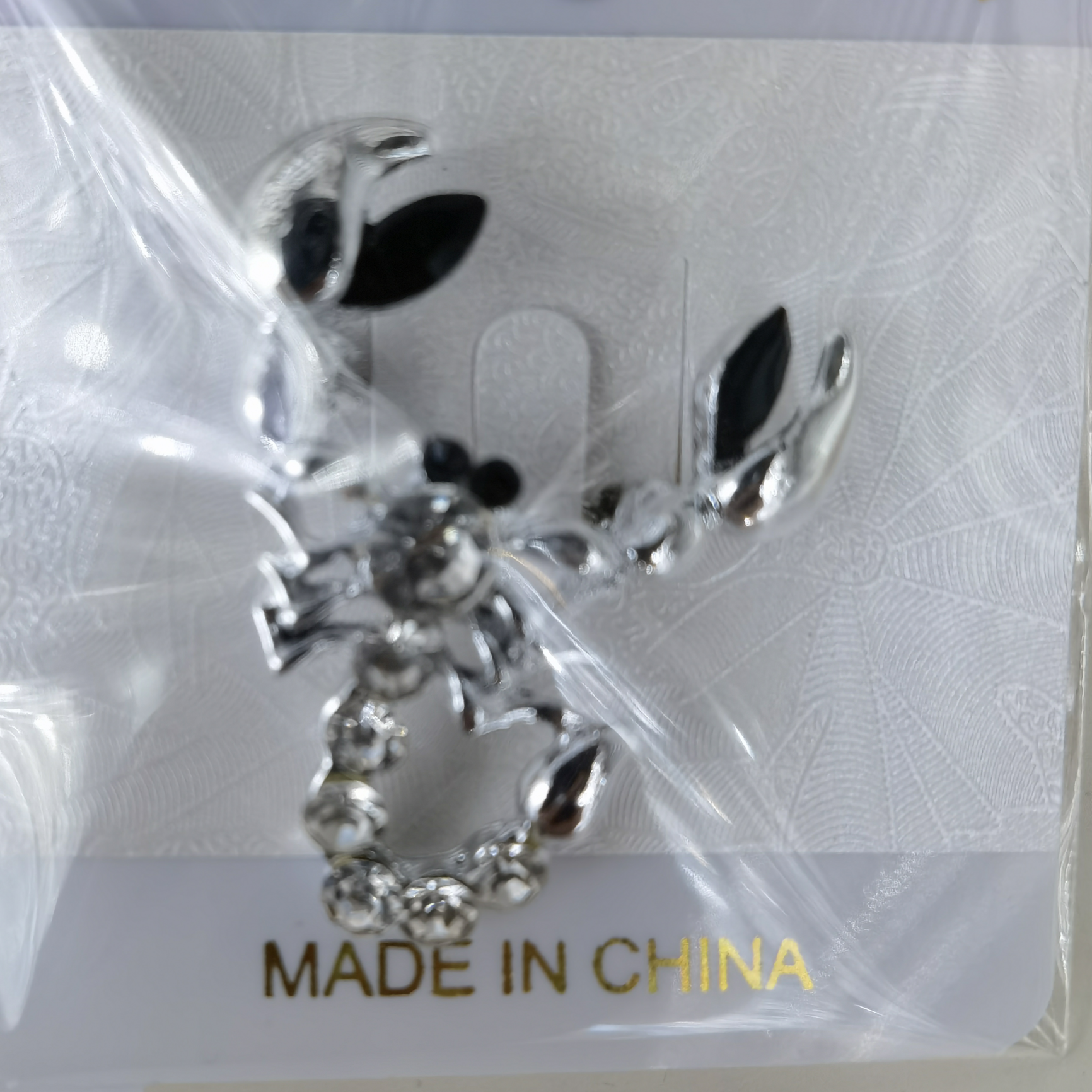 Black glass Scorpion Euro-American style suit accessories