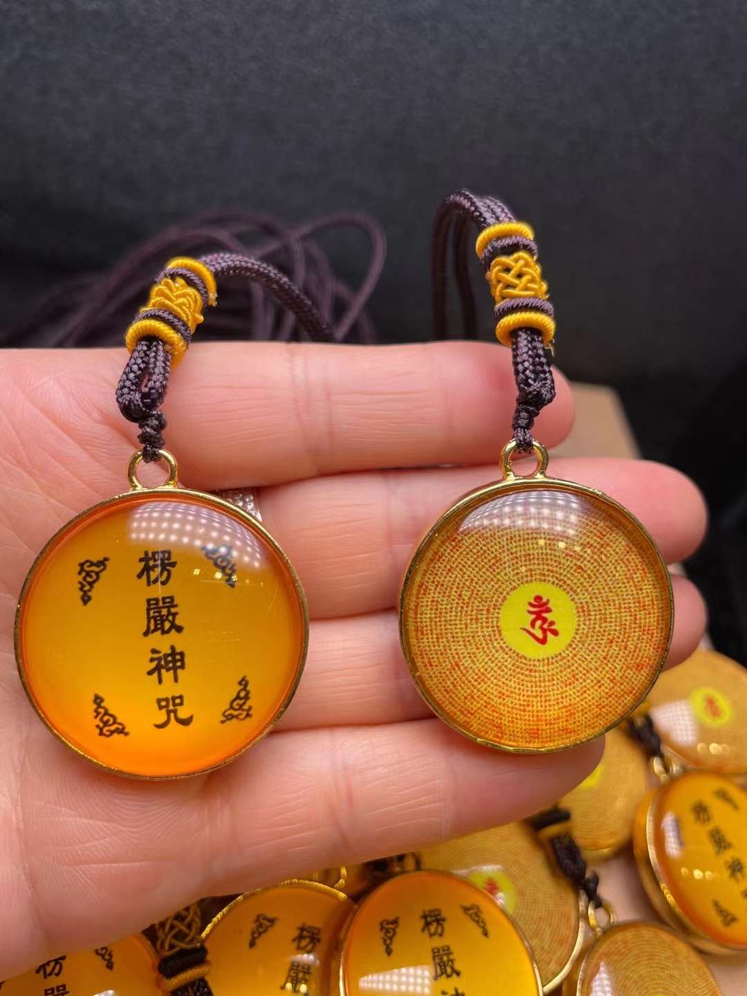 新款琉璃圆满楞严咒 经文挂饰 国风元素项链详情图1