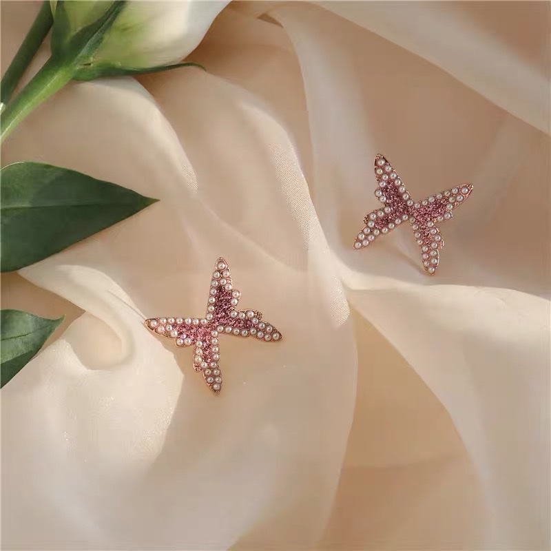 New simple, elegant, individual and exquisite butterfly sweet and girlish stylish stud earrings Specification image