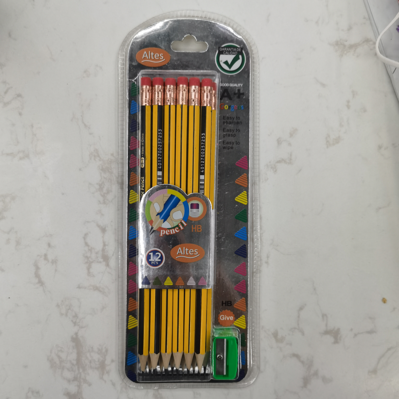 高质量优质学生HB黄黑抽条铅笔吸卡包装