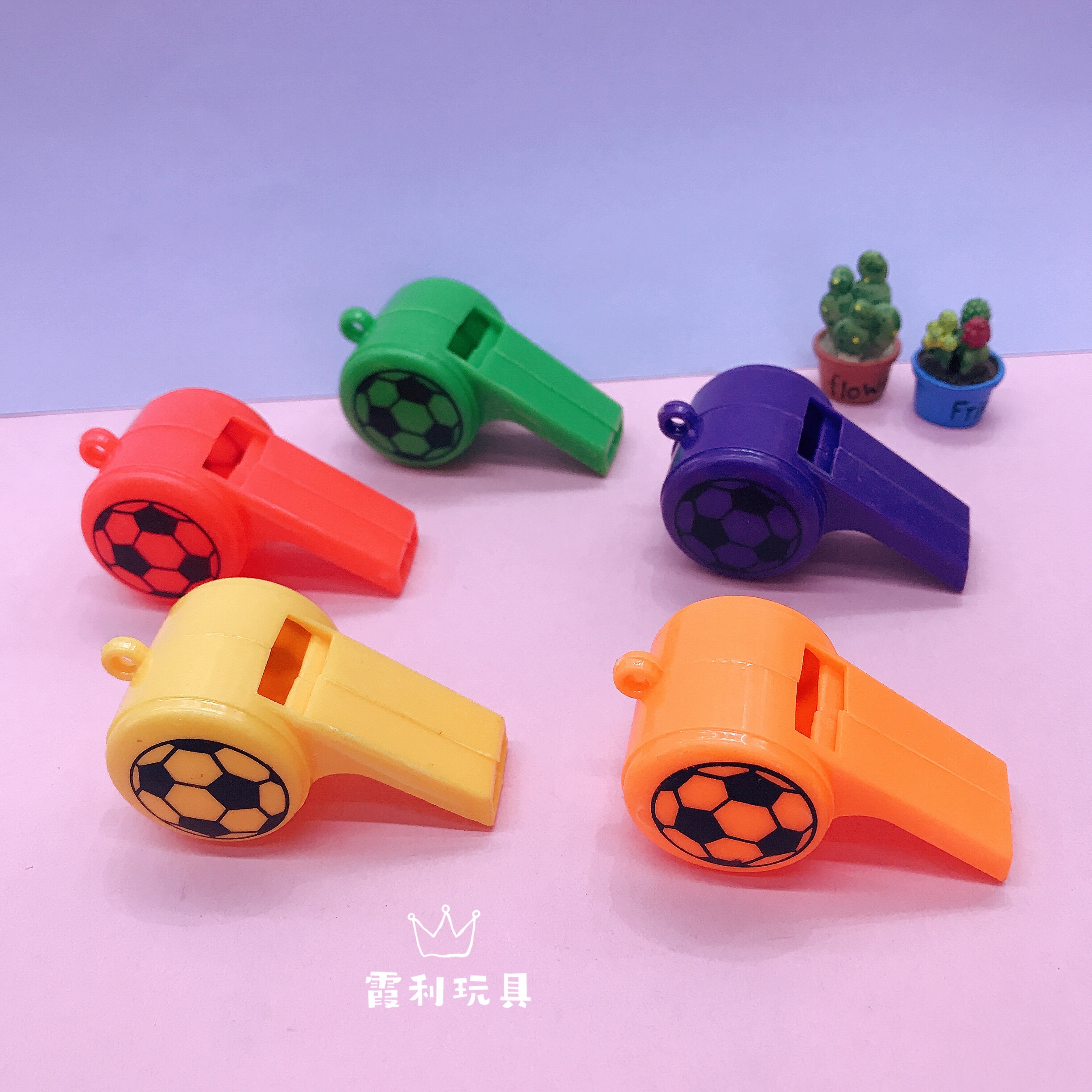 Football whistle children's plastic toy giveaways to cheer up the party detail image 1